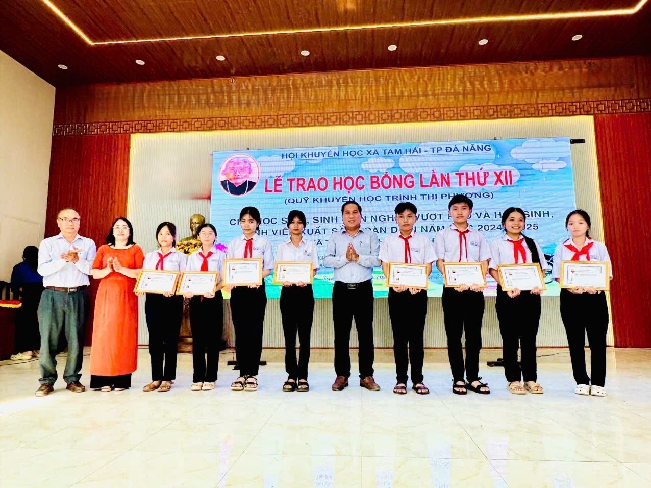 Students receiving awards
